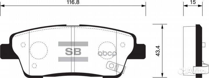 SP1546SNS колодки дисковые задние Kia Quoris 3