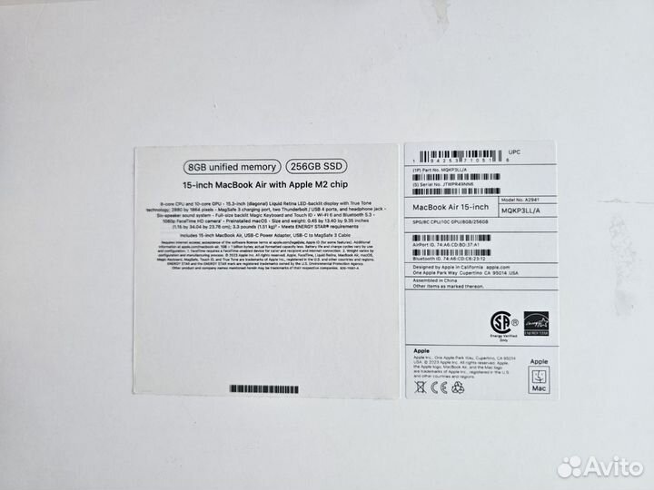 Apple macbook air 15 m2 8 256 SpaceGray