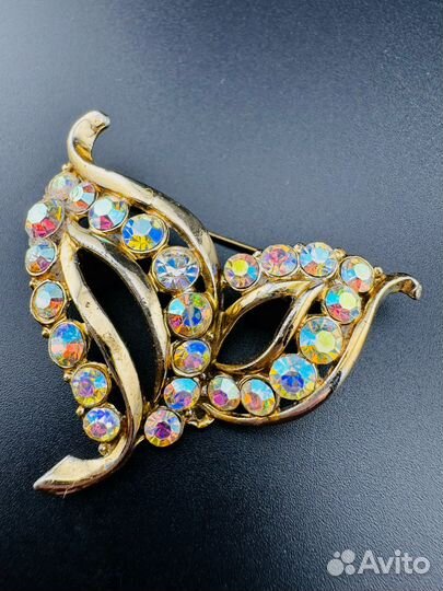 Винтажная брошь Чехословакия аврора бореалис