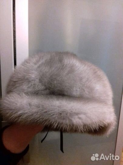 Шапка из голубой норки