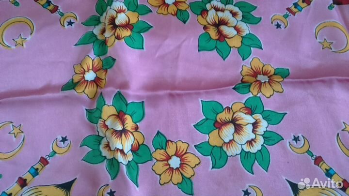 Платок, натуральный атлас. Африка времен СССР