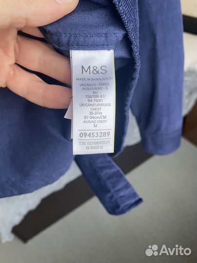 Рубашка мужская Marks&Spencer микровельвет