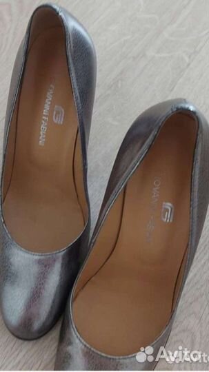 Туфли женские Fabiani 39 40 серебряные