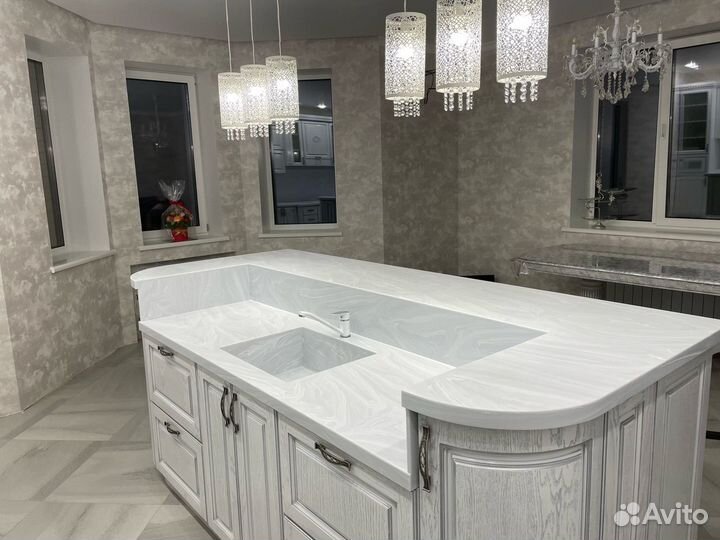 Подоконники из искусственного камня, столешницы