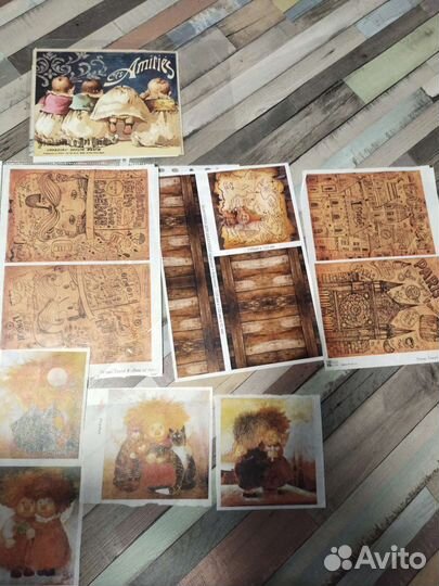 Декупажная карта Рисовая бумага