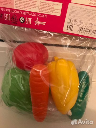 Детский набор игрушек из фруктов и овощей