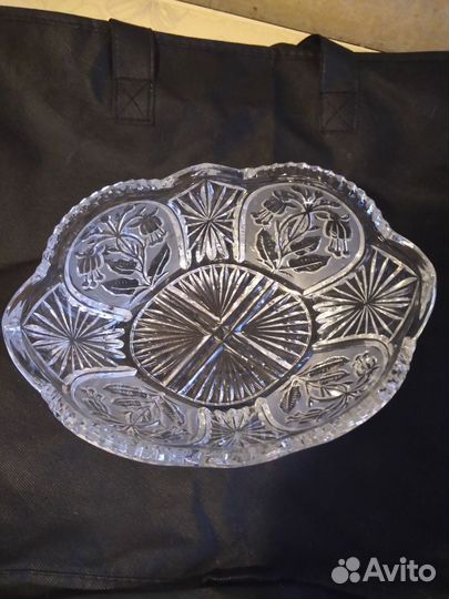 2 парные салатницы/ вазы для фруктов хрусталь СССР