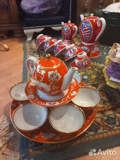 Чайный сервиз СССР Каламбуры, Золотой олень