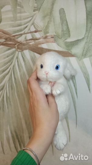 Реалистичный Зайченок мягкая игрушка ручная работа