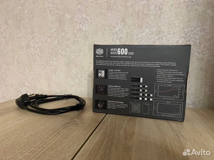 Блок питания cooler master mwe white 600w
