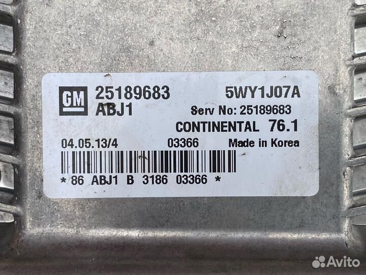 Блок управления двигателем Chevrolet Orlando 2012