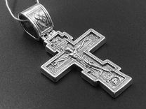 Большой серебряный православный крест