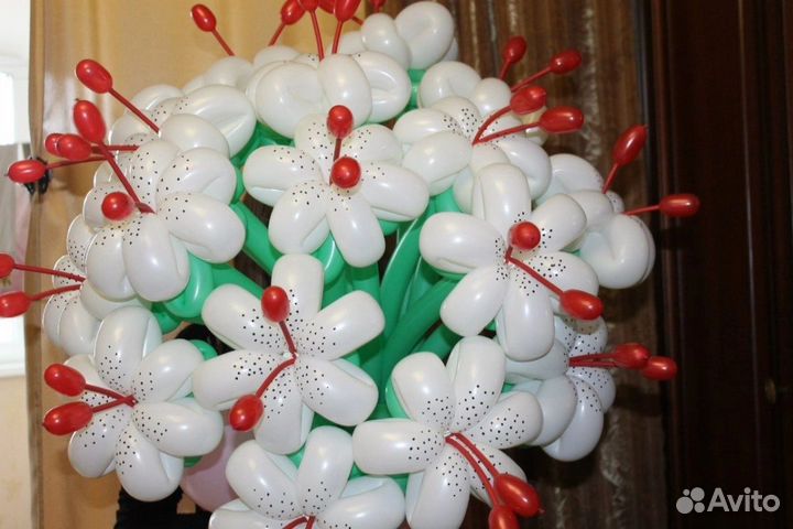 Букет из шаров Тюльпаны, Ромашки, Розы