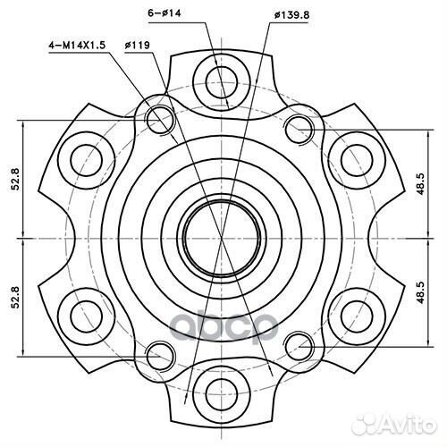 Ступица задняя зад лев Z89643R Zikmar