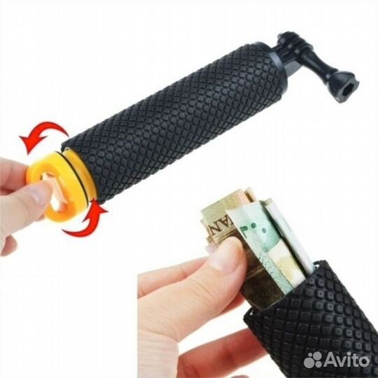 Ручка поплавок для Gopro с отсеком для хранения