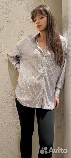 Рубашка с паетками