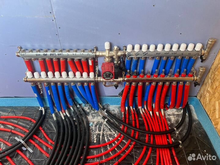 Установка и монтаж водяного теплого пола под ключ