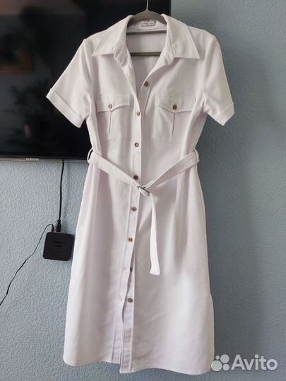 Платье-рубашка джинсовое