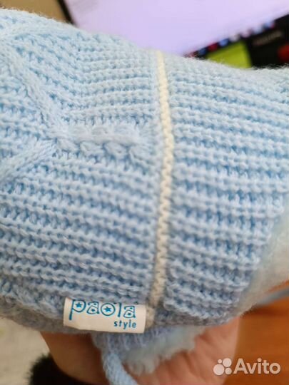 Меховая шапка д/новорождённого мальчика