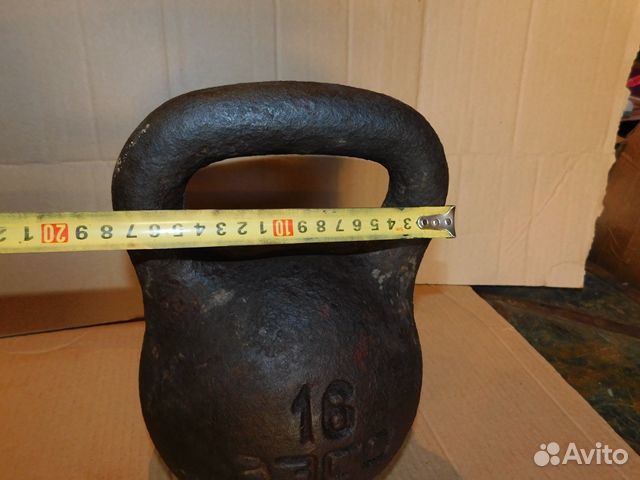 Старинная,спортивная гиря на 16 кг,СССР, клеймо, ц