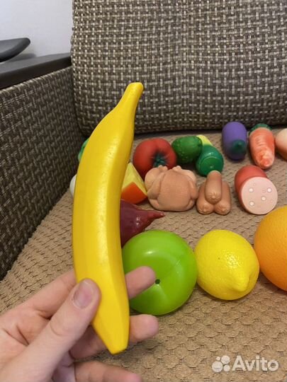 Игрушки развивающие набор овощи и фрукты