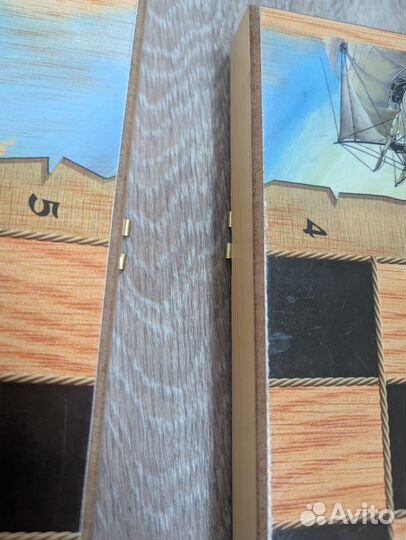 Доска для нард и шахмат без фигур б/у