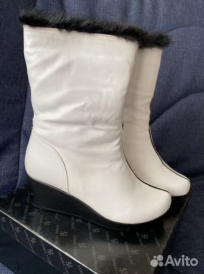 Сапоги и ботинки женские р.37 (белые)