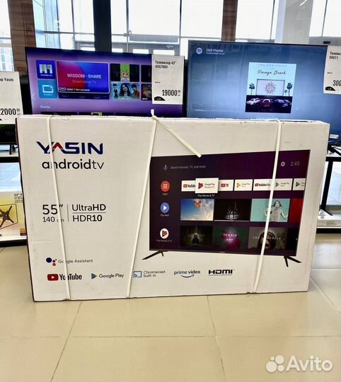 Телевизор Yasin SMART 55” дюймов / 1 Год Гарантии