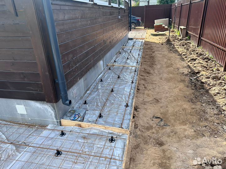 Бетонные отмостки, площадки, ливневки дренаж