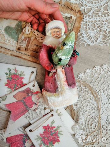 Ёлочные игрушки из ваты