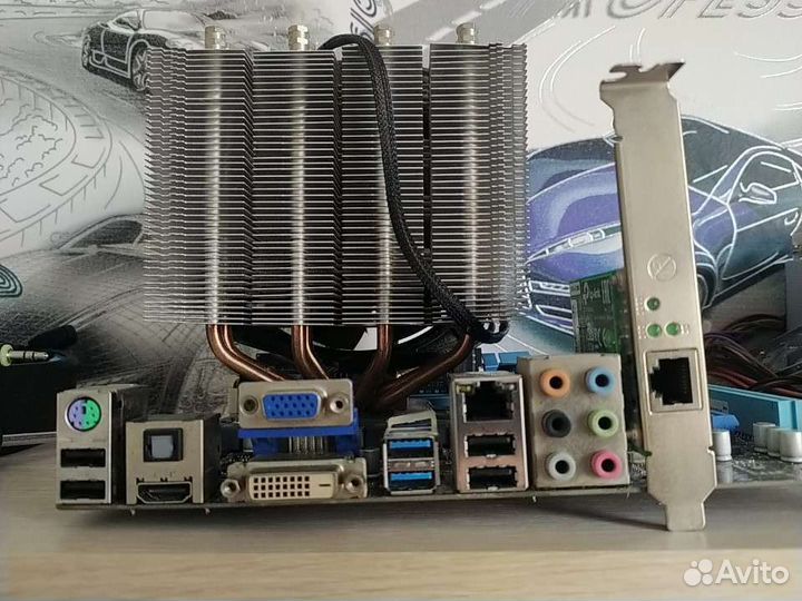 Материнская плата с процессором и памятью + башня