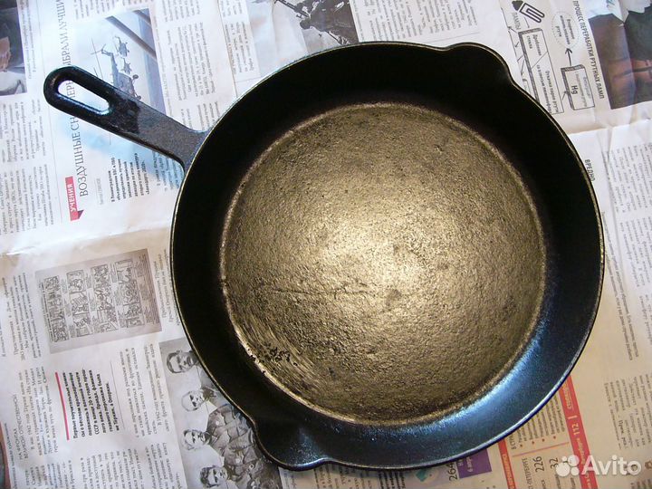 Глубокая чугунная сковорода 26 см Сделано в СССР