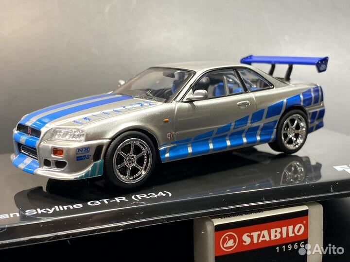 Nissan Skyline GT-R R34 Fast & Furious Форсаж 1 43