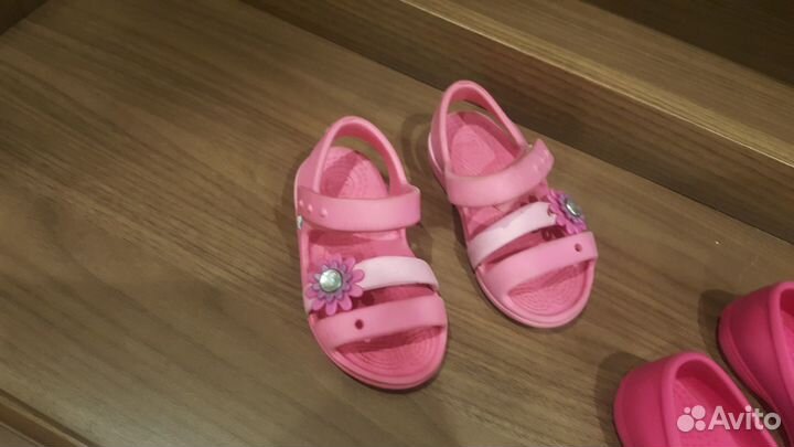Обувь crocs для девочек с5, с 6 (3 пары)