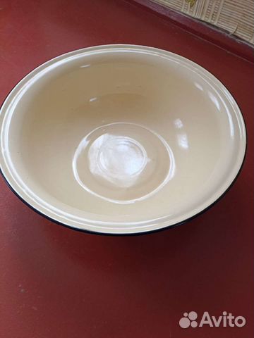 Таз эмалированный 7л кремовый