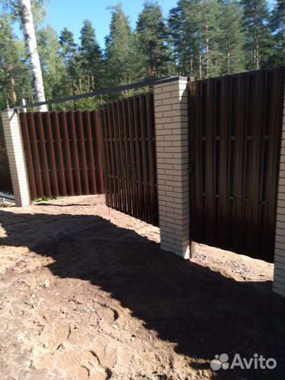 Забор 25 м, евроштакетник, пикс-столбы, под ключ