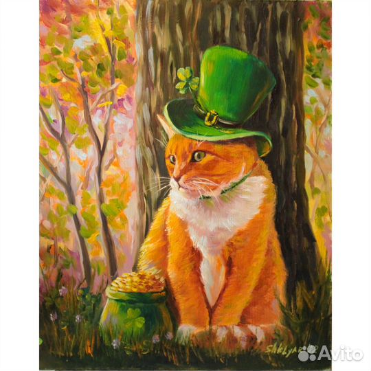 Картина маслом Кот рыжий