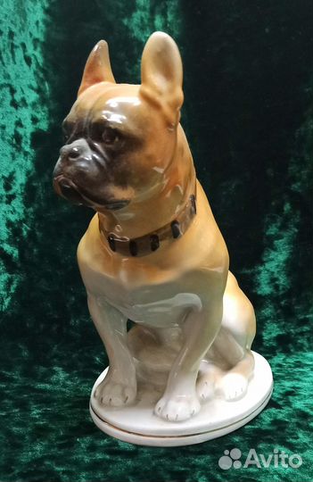 Из СССР статуэтка Собака Боксер лфз