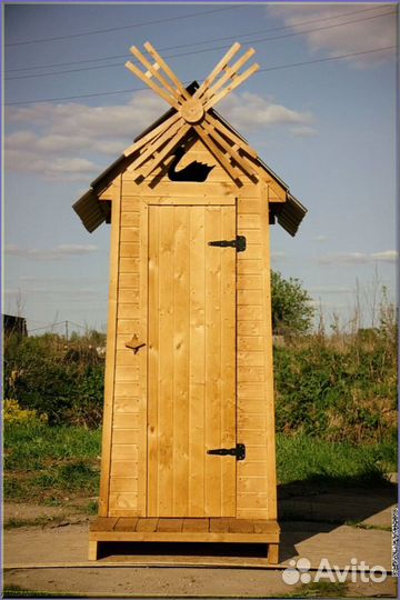 Дачный туалет деревянный с установкой шлю 410