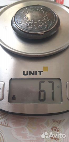 Пудренница,серебро