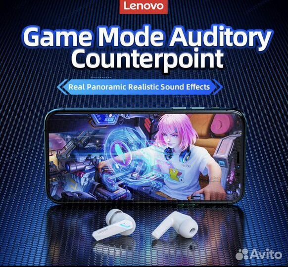 Беспроводные наушники lenovo