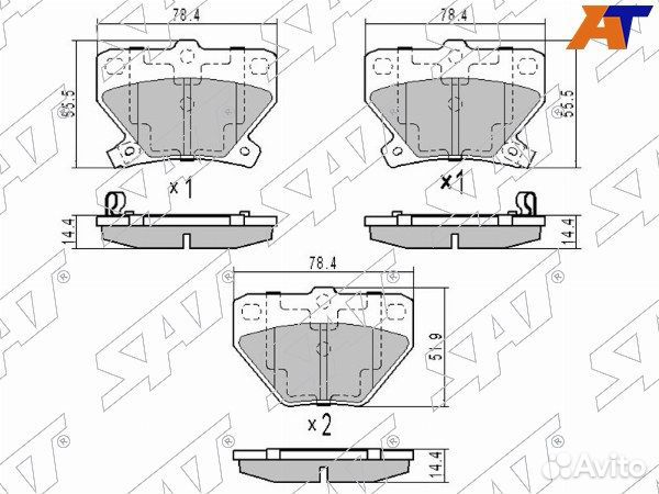 Колодки тормозные задние toyota vios