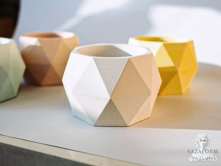 Силиконовая форма для гипса грани XL