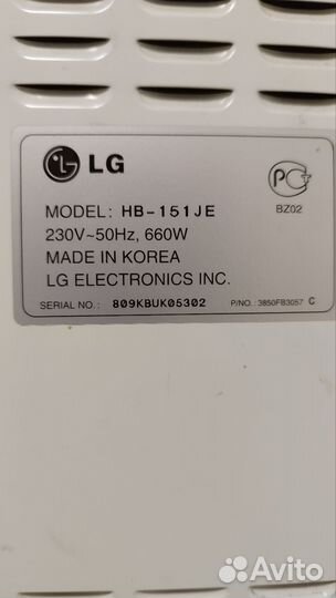 Хлебопечка lg