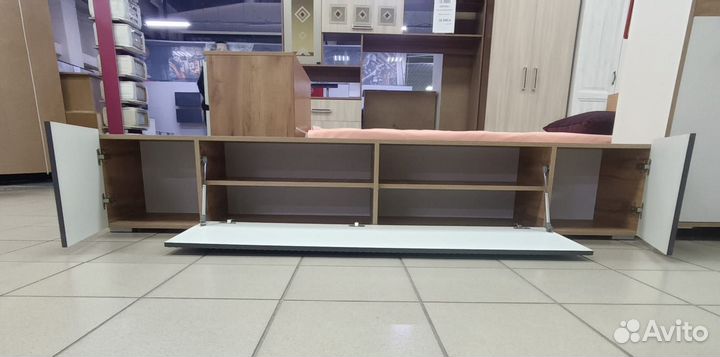 Tв тумба 2,13 м нaвеснaя Кантри-1 вотан/гpафит