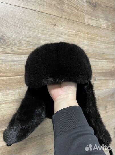 Норковая шапка мужская ушанка