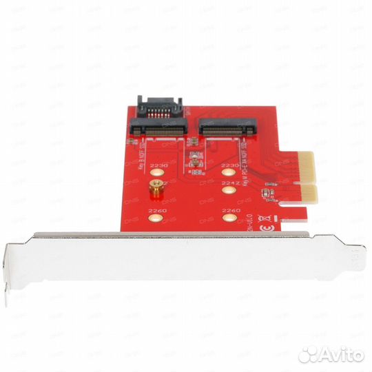 Плата адаптер orient C296E 2xM.2 NVMe SATA PCI-E