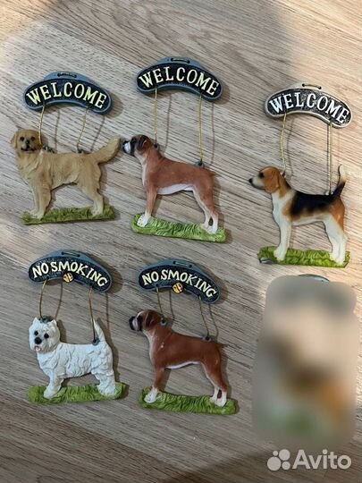 Магниты тарелки значки фигуры статуэтки с собаками