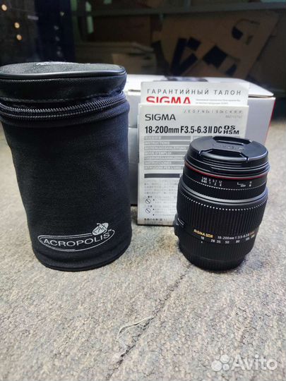 Объектив Sigma AF 18-200mm f/3.5-6.3 II DC