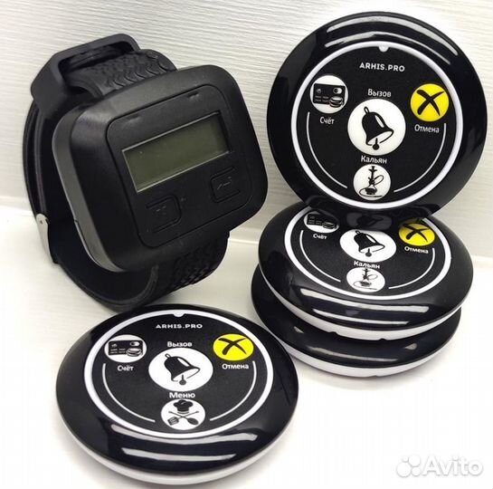 Кнопка вызова персонала, официанта и часы Эконом